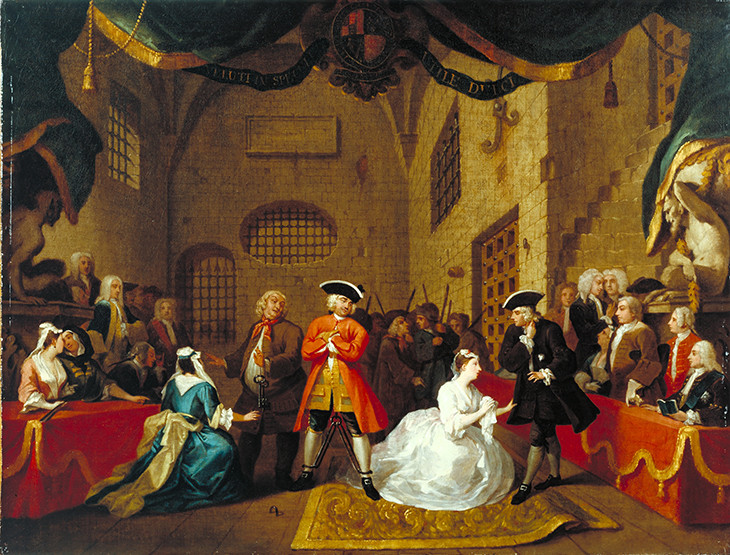 A Scene from ‘The Beggar’s Opera’ VI (1731), William Hogarth. 
