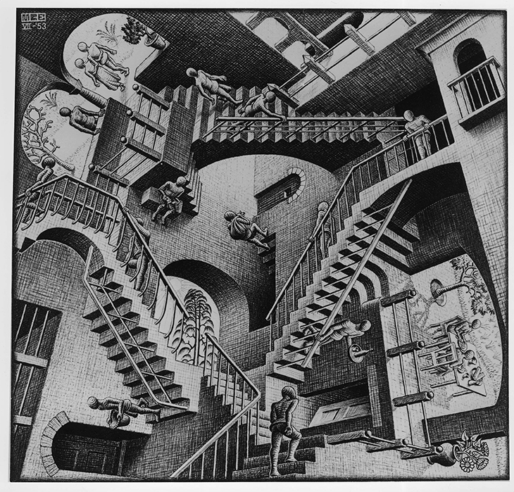 Relativity (1953), M.C. Escher.