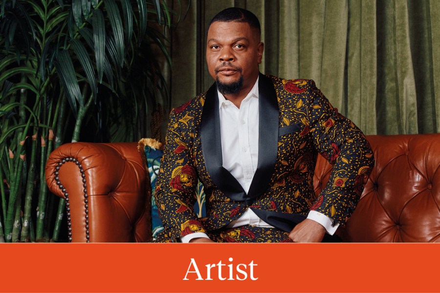 Kehinde Wiley, photographed in New York in September 2021 by Kyle Dorosz.
