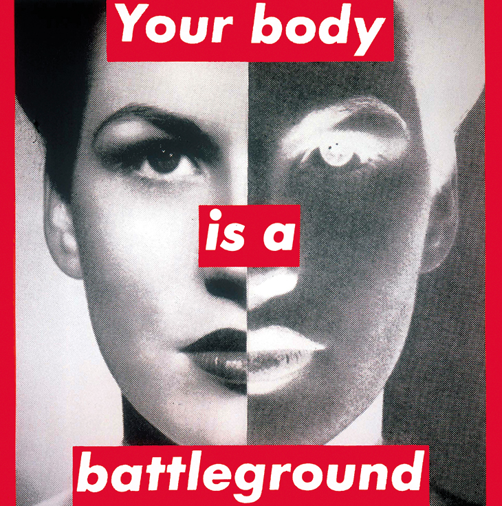 Untitled (Your body is a battleground) (1989), Barbara Kruger. Courtesy The Broad Art Foundation