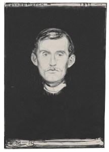 Self-portrait with Skeleton Arm (1895), Edvard Munch. 