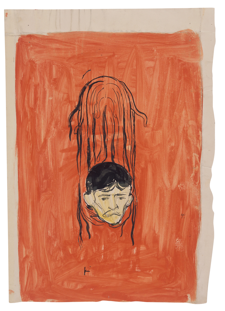 Self-portrait in Woman’s Hair: Salome Paraphrase (1895–96), Edvard Munch.