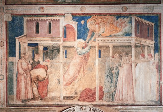 Detail from Giotto's John the Evangelist fresco at the Peruzzi Chapel in Santa Croce, Florence