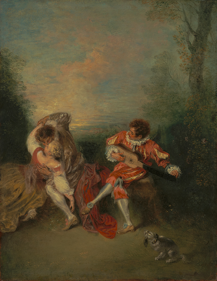 The Surprise (La Surprise)(c. 1718-1719), Jean Antoine Watteau. 