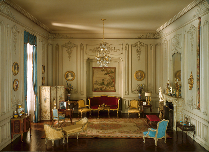 Miniature model of a French boudoir of the Louis XV Period (c. 1937), designed by Narcissa Niblack Thorne 