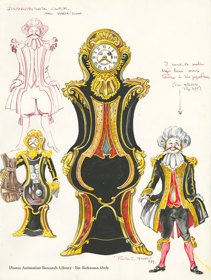 Beauty and the Beast concept art (1991), Peter Hall. 