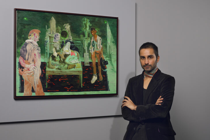 Salman Toor at the Frick, photographed in 2021 by Joscia Jr