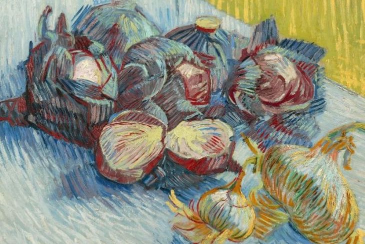 Red cabbages and onions (1887), Vincent Van Gogh. Van Gogh Museum, Amsterdam.