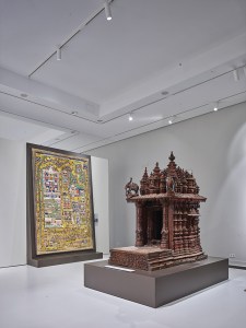 Installation view of the ‘Jain Art in India’ display at the Humboldt Forum, Berlin, in 2021.