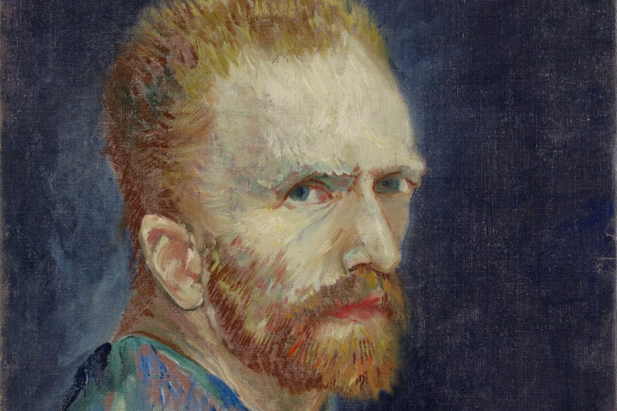 Self-Portrait (detail; 1887), Vincent van Gogh.