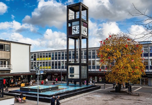 The new town centre in Stevenage, Hertfordshire, opened in 1959
