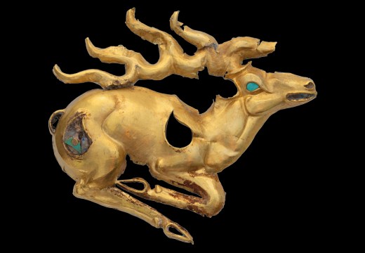 Stag plaque, 8th–6th century BC, Eleke Sazy burial complex, Kazakhstan.