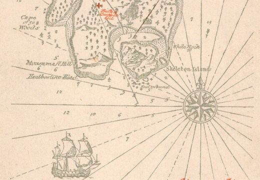 Map of Treasure Island, from Robert Louis Stevenson, Treasure Island (1883).