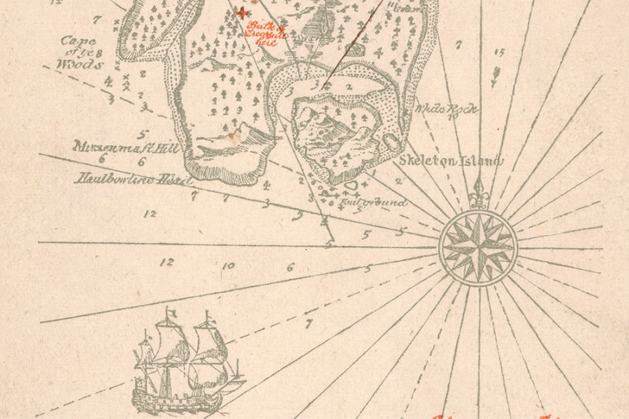 Map of Treasure Island, from Robert Louis Stevenson, Treasure Island (1883).