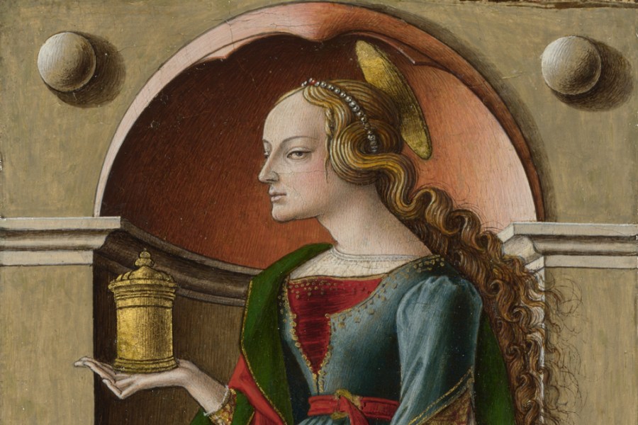 Saint Mary Magdalene, Carlo Crivelli (detail)