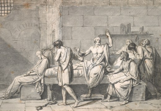 The Death of Socrates (detail; c. 1786), Jacques-Louis David. Private collection