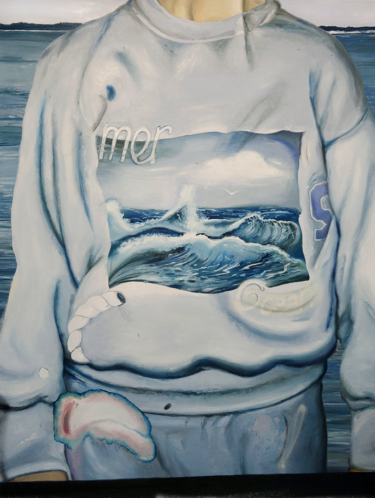 Sweatshirt (Ocean) (2019), Mireille Blanc