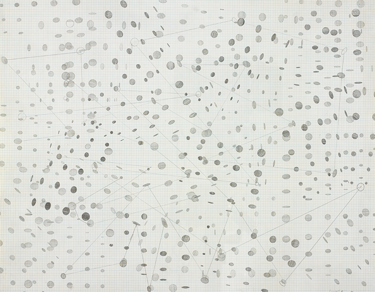 Space Frame (1968), Howardena Pindell. RISD Museum, Providence.