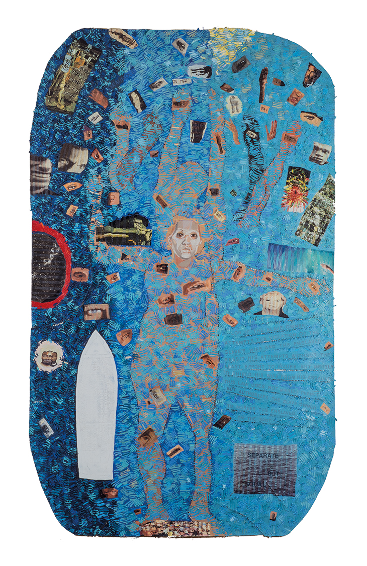 Autobiography: Water (Ancestors/Middle Passage/Family Ghosts) (1988), Howardena Pindell. Wadsworth Atheneum, Hartford.