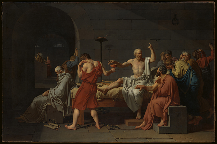 The Death of Socrates (1787), Jacques Louis David. 