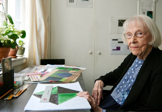 Carmen Herrera in her studio in 2015.