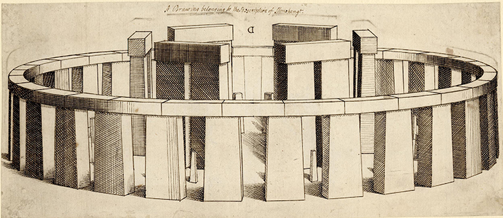 Preliminary drawing for an engraving in ‘The most Notable Antiquity of Great Britain, Vulgarly called Stone-Heng on Salisbury Plain, Restored by Inigo Jones Esquire‘ (1655) by John Webb.