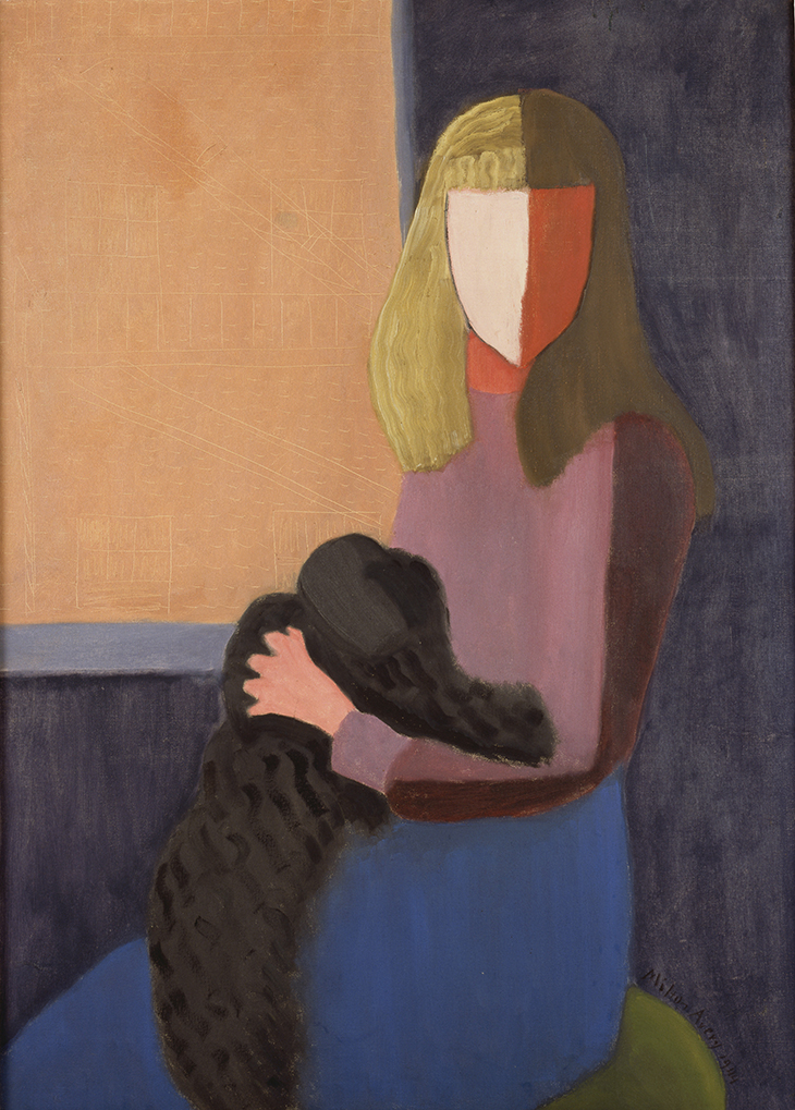 Seated Girl with Dog (1944), Milton Avery. Neuberger Museum of Art, Purchase College, State University of New York. 