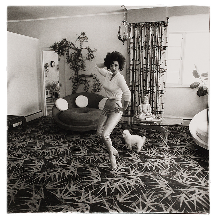 Blaze Starr in her living room, Baltimore, MD (1964), Diane Arbus. 