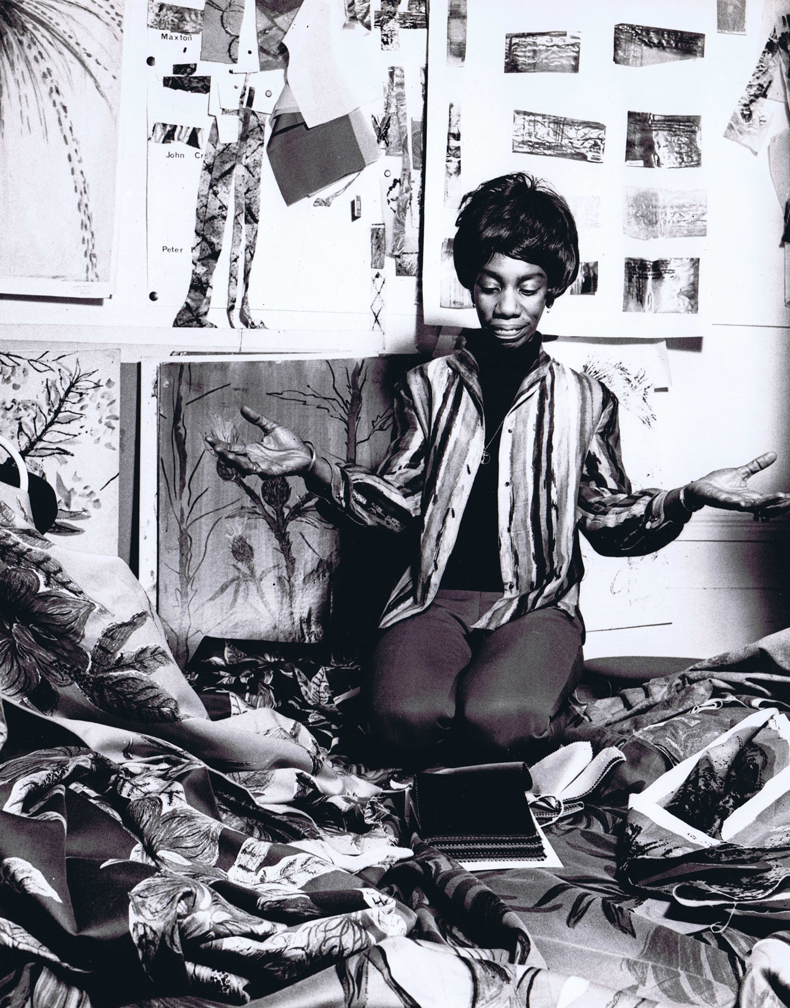 Althea McNish photographed in her studio (c. 1970s). Courtesy of the N15 Archive. Photo: Bill Patterson