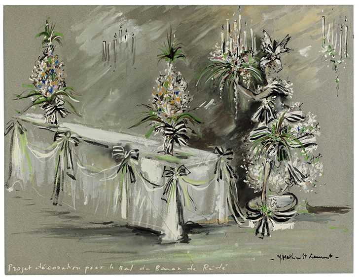 Sketches of headdresses made for the Bal des Têtes (1957), Yves Saint Laurent. Musée Yves Saint Laurent Paris. 