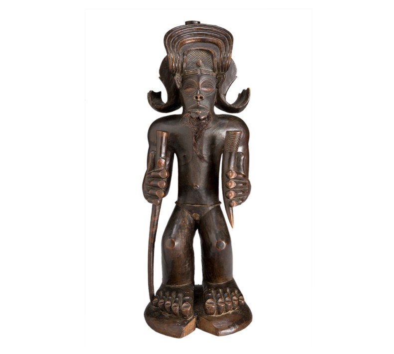 Angola (Identified as Chibinda Ilunga) (c. 19th century) Wood, pigment, and fiber. Courtesy of by the Kimbell Art Foundation.