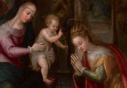 Mystic marriage of St Catherine (detail; c. 1575), Lavinia Fontana.