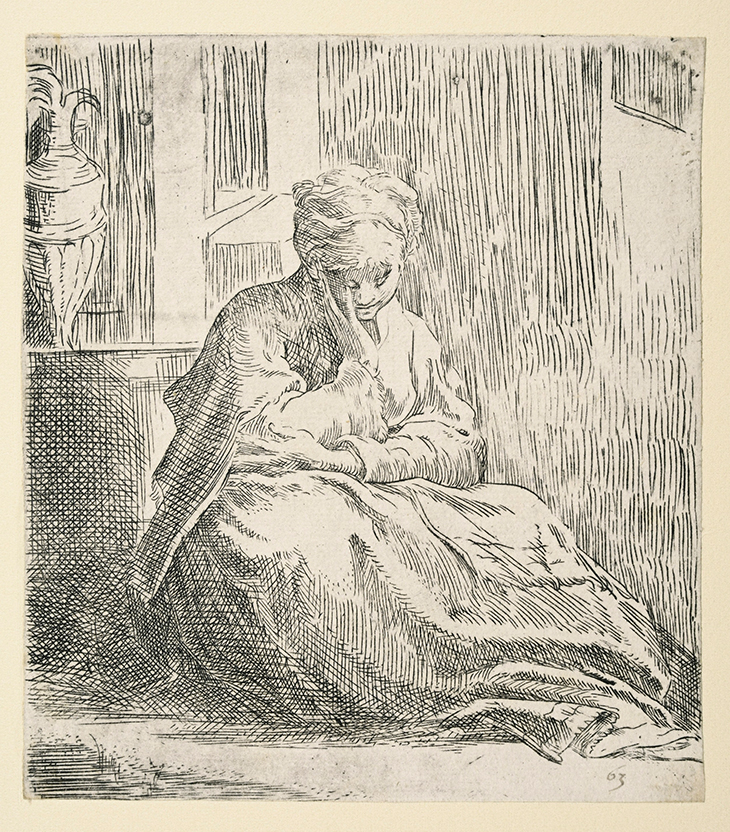 Woman seated on the ground (the Saint Thaïs etching) (c. 1524–30), Parmigianino. Courtauld gallery, London