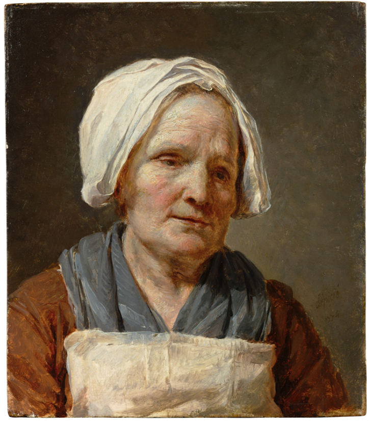 Old Woman with a White Headscarf (1774), Nicolas-Bernard Lépicié.
