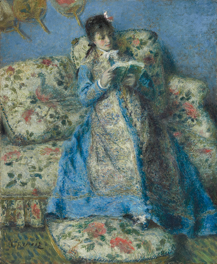 Portrait of Madame Monet (Madame Claude Monet Reading) (c. 1874), Pierre-Auguste Renoir.