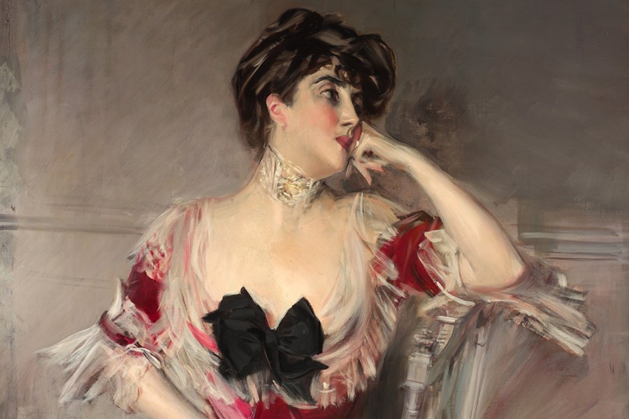 Giovanni Boldini, Portrait de Miss Bell, (c. 1903) Oil on canvas. Courtesy Villa Grimaldi Fassio, Civica Raccolta Luigi Frugone, Musei di Nervi, Italy. Photo: © Musei di Nervi, Raccolte Frugone