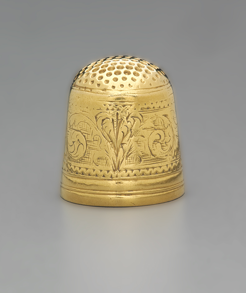 Thimble owned by Elizabeth Gooch Hubbart Franklin (1730–40), Jacob Hurd. Yale University Art Gallery, New Haven