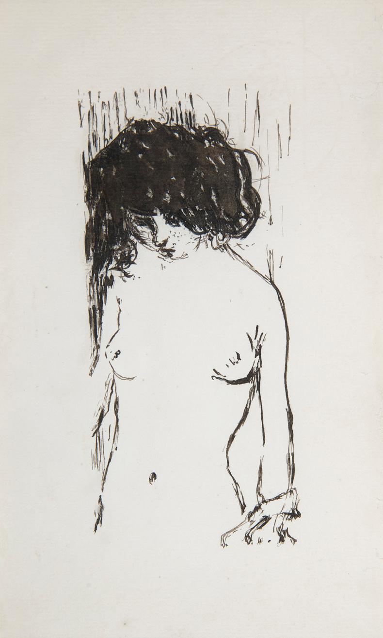 Marthe nue de face, étude pour Marie (1898), Pierre Bonnard. Galerie AB, Paris