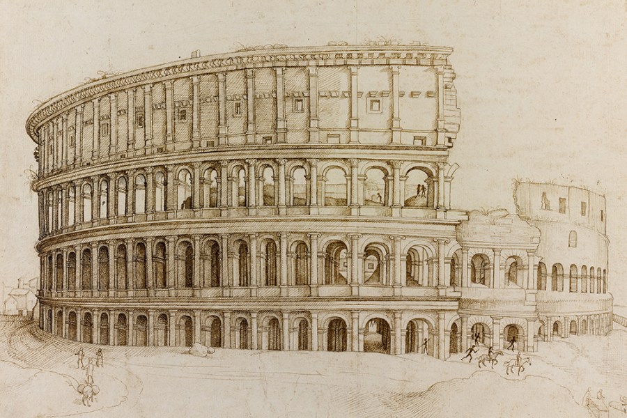 View of the Colosseum (c. 1550), by Hieronymus Cock, after the circle of Domenico Ghirlandaio. Sir John Soane’s Museum, London