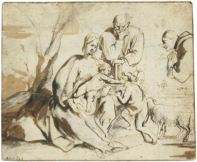 Anthony van Dyck drawing