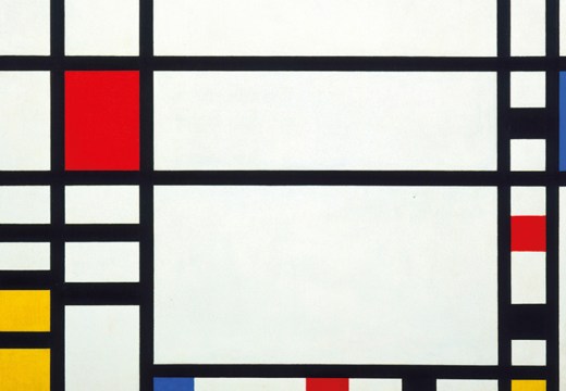 Detail of Trafalgar Square by Piet Mondrian