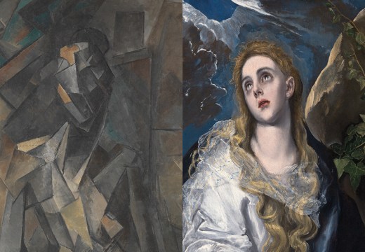 Double take – Picasso’s Seated Nude (detail; 1909–10) and El Greco's Penitent Magdalene (detail; c. 1580–85), El Greco. © Succession Picasso/DACS, London 2022