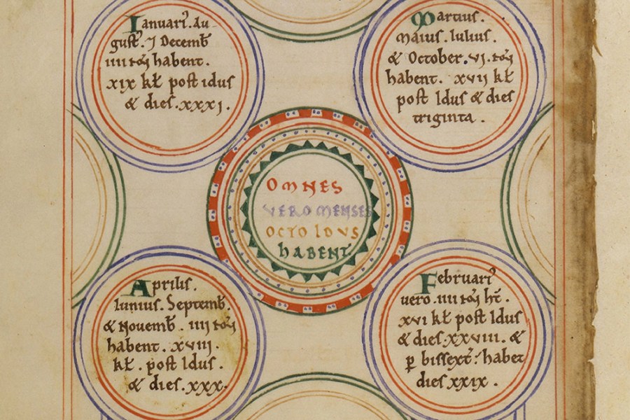Page from the Chronique de Saint Nicholas de Reims (13th century).