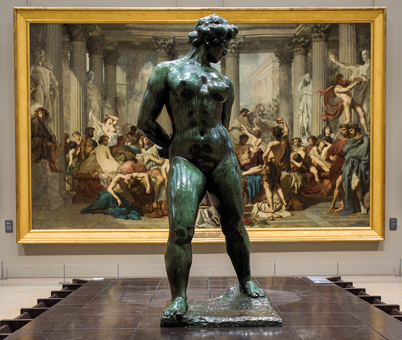 Installation view of ‘Action enchaînée’ (1905–06) by Aristide Maillol at the Musée d’Orsay, Paris, in 2022.