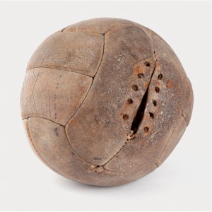 World Cup match ball, supplied by Argentina and used in first half (1930).