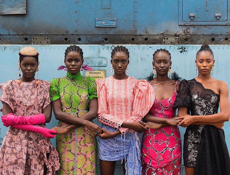 Holding hands in Lagos, Nigeria (2019). Courtesy Lagos Fashion Week; photo: Stephen Tayo