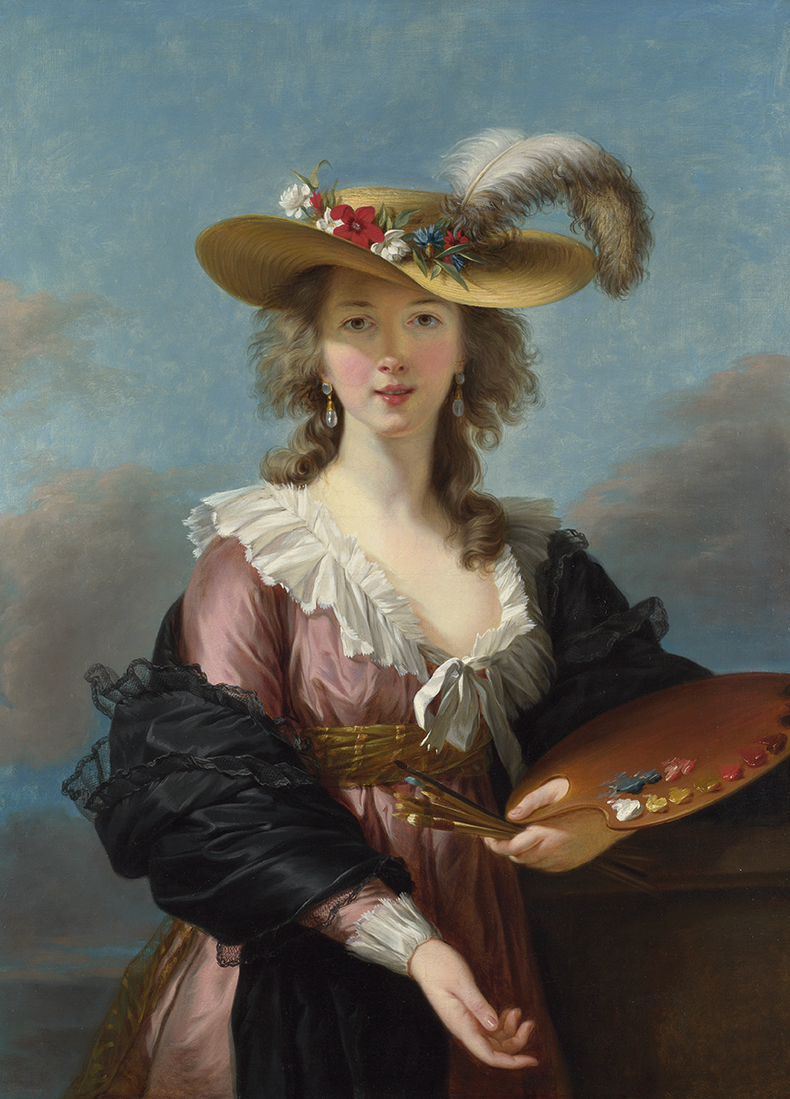 Self Portrait in a Straw Hat by Elisabeth Louise Vigée Le Brun