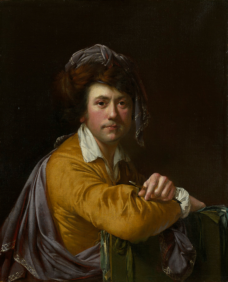 Self-portrait at the age of about Forty (1773), Joseph Wright of Derby. Derby Museum and Art Gallery