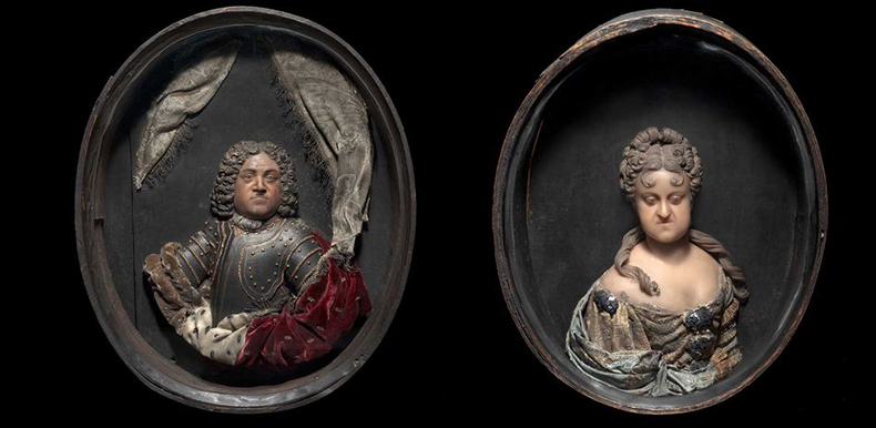 Left: Elector Frederick III of Brandenburg (1657-1713), right: Sophie Charlotte, Electress of Brandenburg (1668-1705) (1700), Johann Wilhelm von (der) Kolm the Elder. 