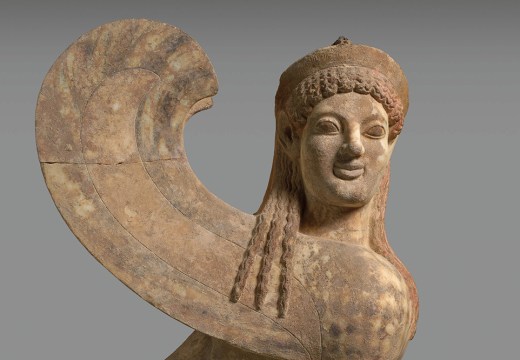 Archaic period marble Sphinx (c. 530 B.C). The Metropolitan Museum of Art